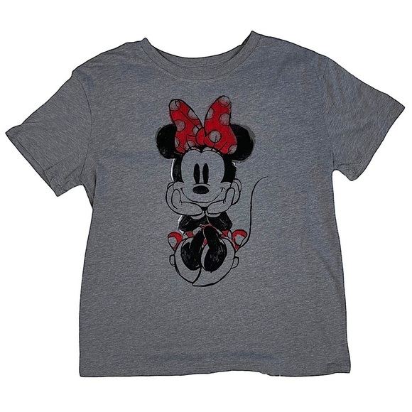 Disney Tops - Disney Minnie Mouse Graphic Tee | Color: Gray, Black and Red | Size: S
